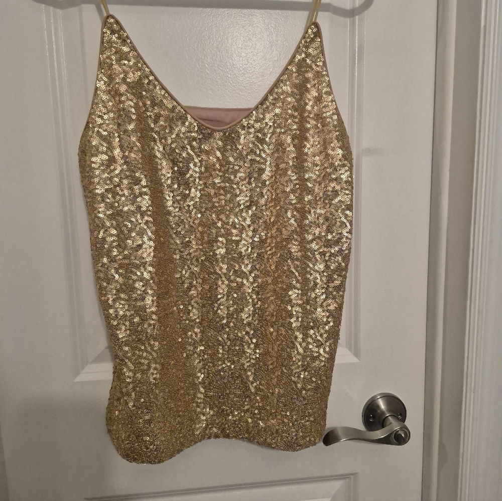 Gold Sequin Women's Top